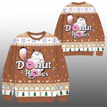 2026 Christmas Cat Donut Holes Ugly Sweater - Moonbestprint