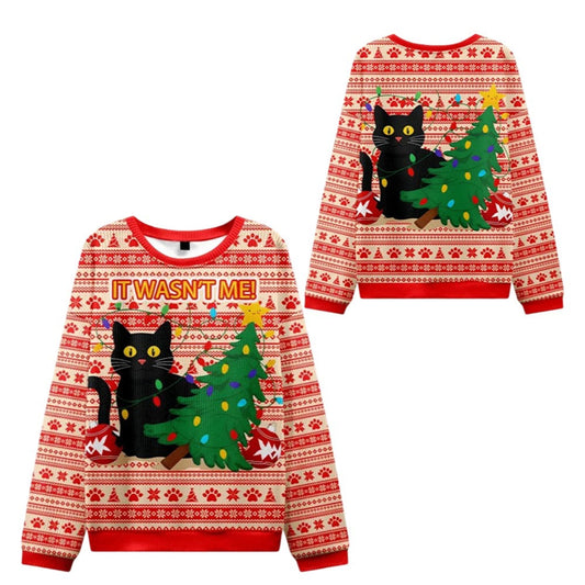 2026 Christmas Cat It Wasn't Me Ugly Sweater - Moonbestprint