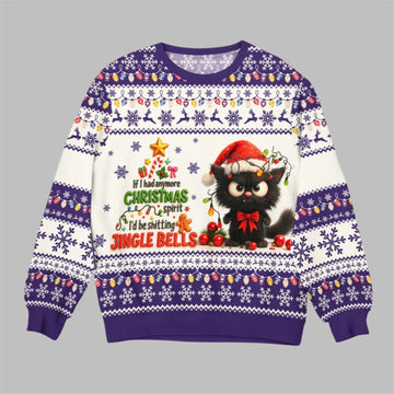2026 Christmas Cat Jingle Bells Ugly Sweater - Moonbestprint