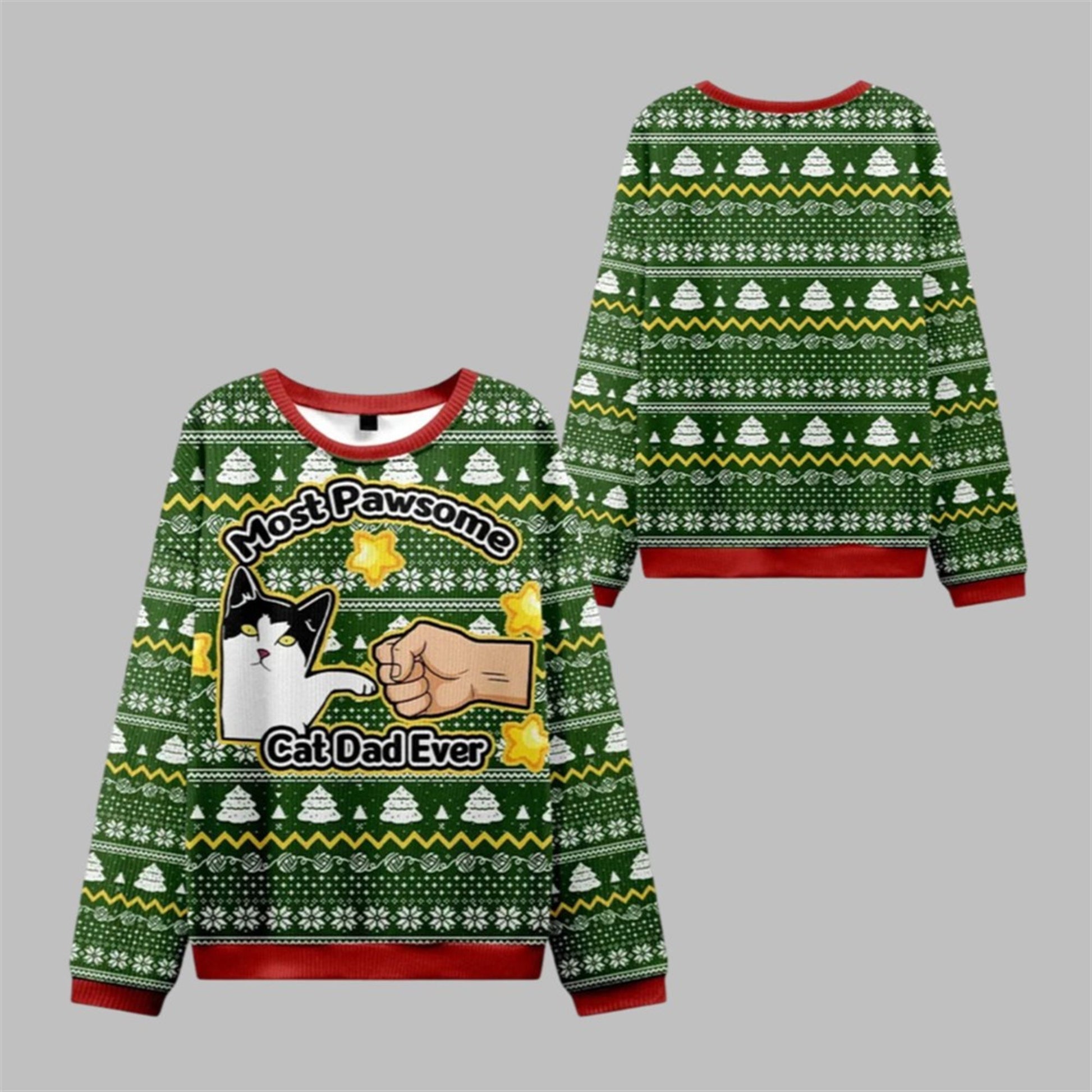 2026 Christmas Cat Mom And Dad Ugly Sweater - Moonbestprint