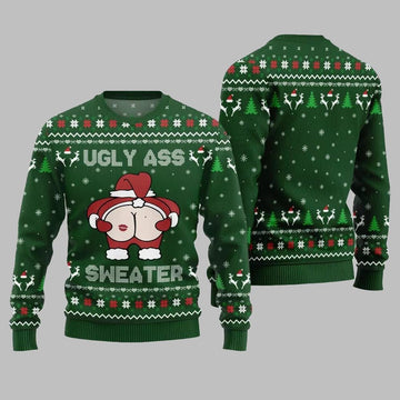2026 Christmas Caught Kissing Santa Ugly Christmas Sweater - Moonbestprint