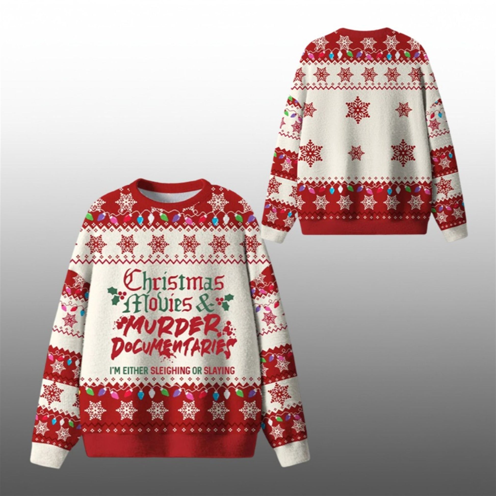 2026 Christmas Christmas And Murder Ugly Sweater - Moonbestprint