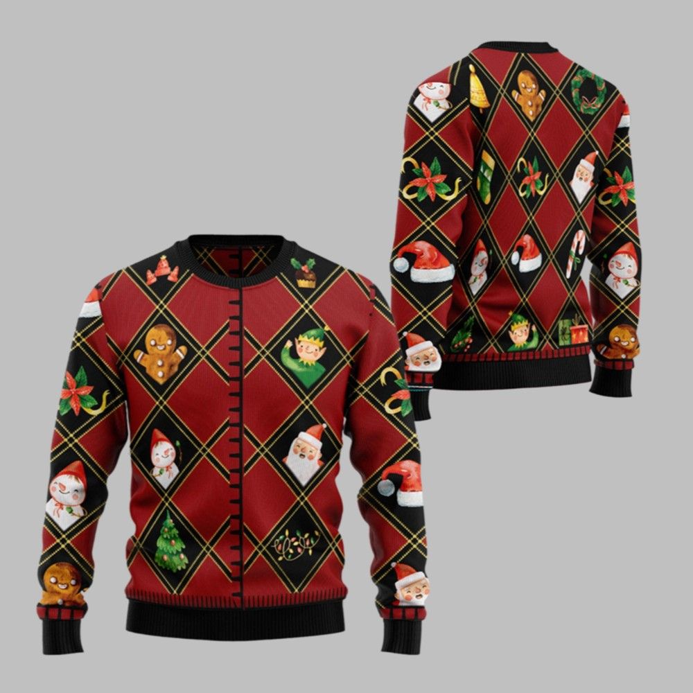 2026 Christmas Symbols Ugly Christmas Sweater - Moonbestprint