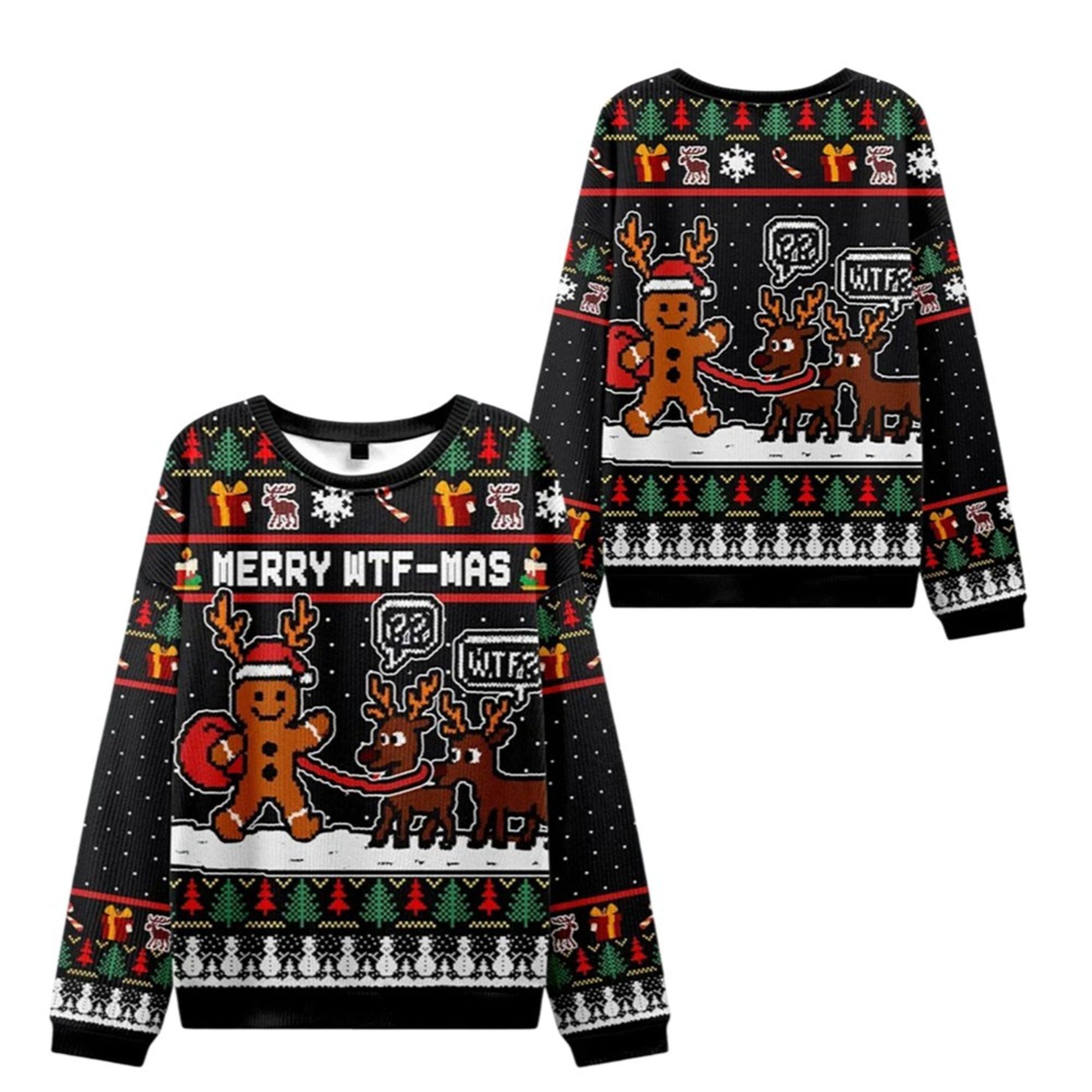 2026 Christmas Confused Reindeer Ugly Sweater - Moonbestprint
