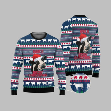 2026 Christmas Cow Have a Dairy Christmas Ugly Christmas Sweater - Moonbestprint