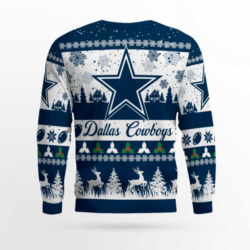 2025 Christmas Cowboys Festive Reindeer Tree Ugly Sweater – Moonbestprint