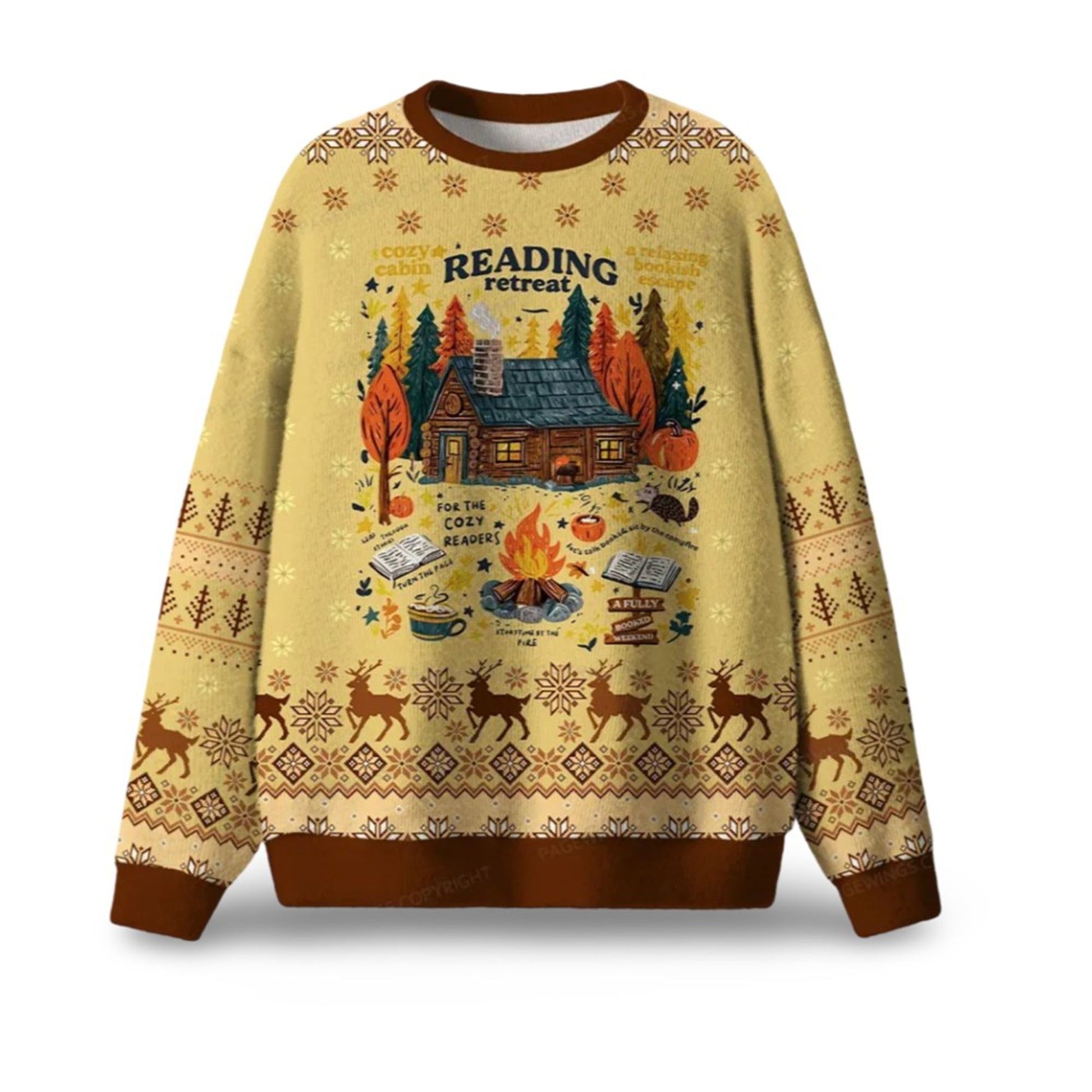 2026 Christmas Cozy Reading Retreat Ugly Sweater - Moonbestprint