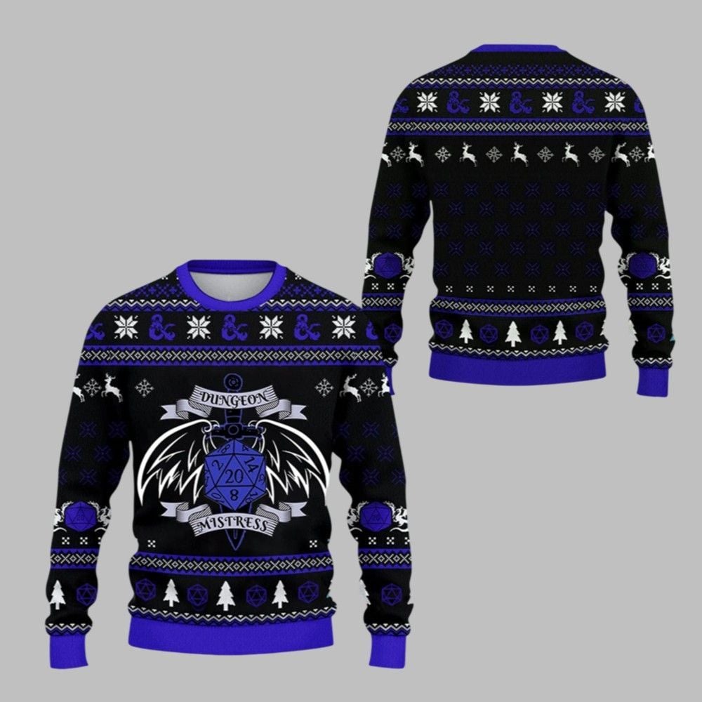 2026 Christmas DND Dungeon Mistress Ugly Christmas Sweater - Moonbestprint