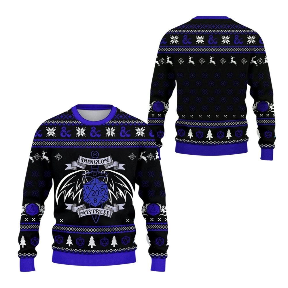 2026 Christmas DND Dungeon Mistress Ugly Christmas Sweater - Moonbestprint