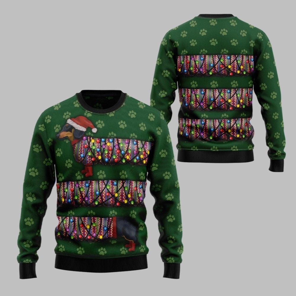 2026 Christmas Dachshund Ugly Christmas Sweater - Moonbestprint