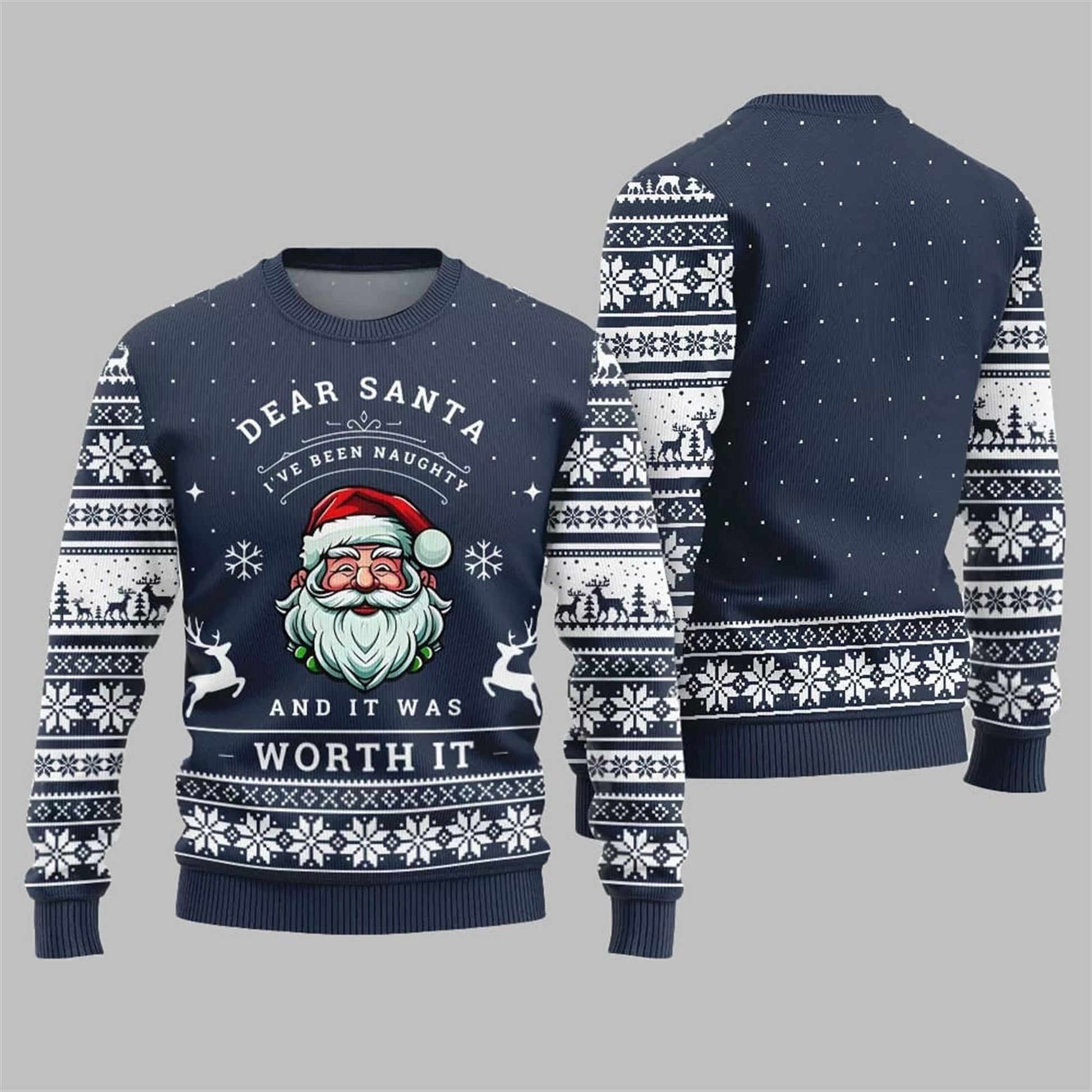 2026 Christmas Dear Santa Worth It Ugly Sweater - Moonbestprint