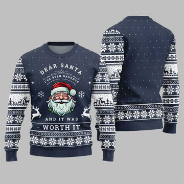 2026 Christmas Dear Santa Worth It Ugly Sweater - Moonbestprint