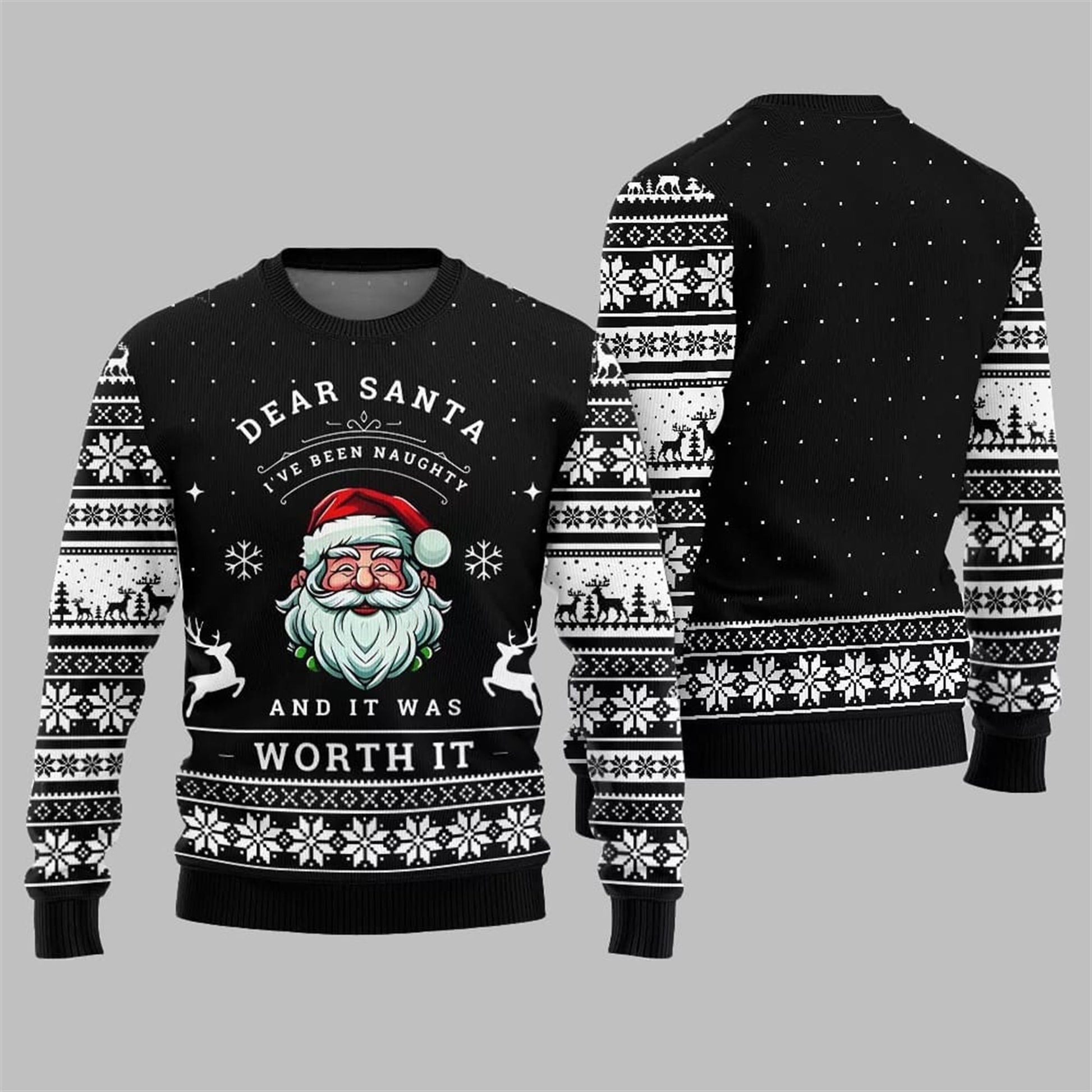 2026 Christmas Dear Santa Worth It Ugly Sweater - Moonbestprint