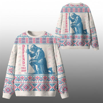2026 Christmas Defend The Public Library Ugly Sweater - Moonbestprint