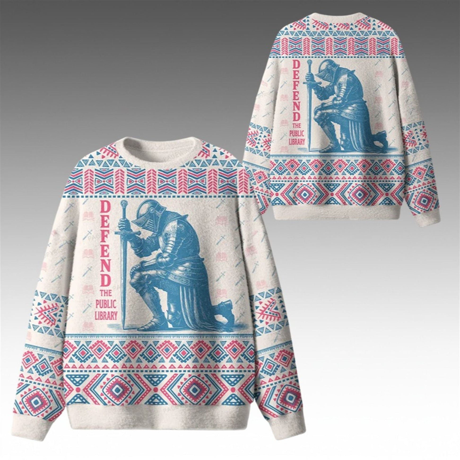 2026 Christmas Defend The Public Library Ugly Sweater - Moonbestprint