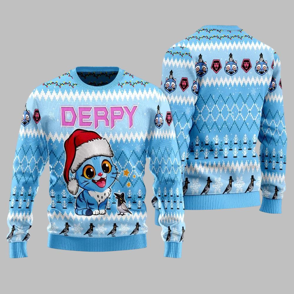 2026 Christmas Derpy Tiger Ugly Christmas Sweater - Moonbestprint