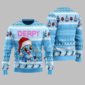2026 Christmas Derpy Tiger Ugly Christmas Sweater - Moonbestprint