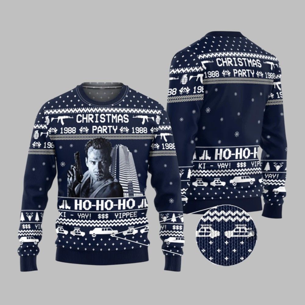 2026 Christmas Die Hard Party 1988 Ugly Christmas Sweater - Moonbestprint