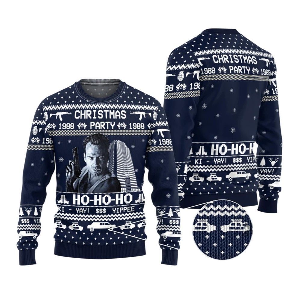 2026 Christmas Die Hard Party 1988 Ugly Christmas Sweater - Moonbestprint