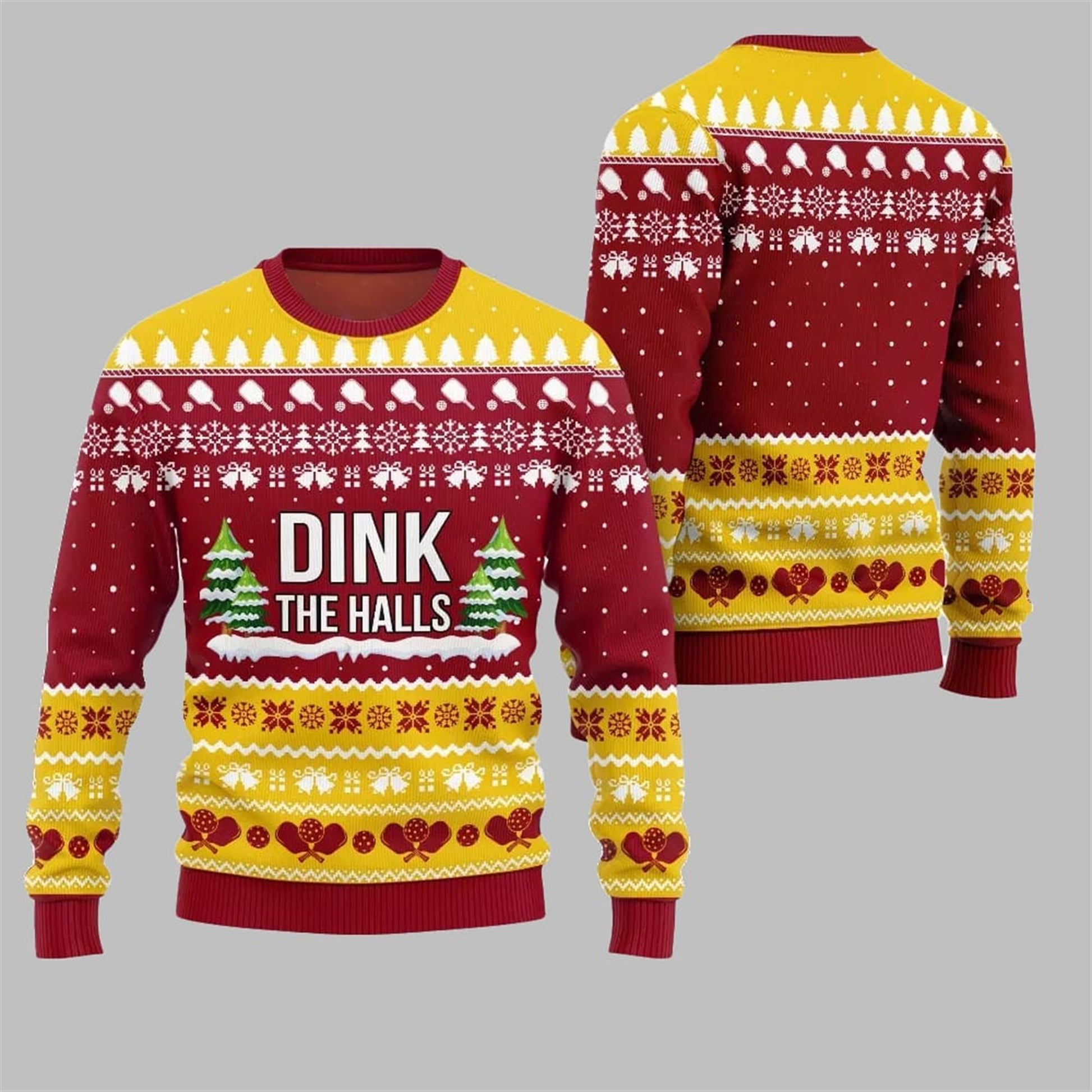 2026 Christmas Dink the Halls Ugly Christmas Sweater - Moonbestprint