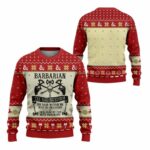2025 Christmas DnD Barbarian The Raging Storm Ugly Sweater – Moonbestprint
