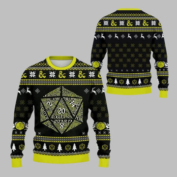 2026 Christmas DnD Classes Ugly Christmas Sweater - Moonbestprint