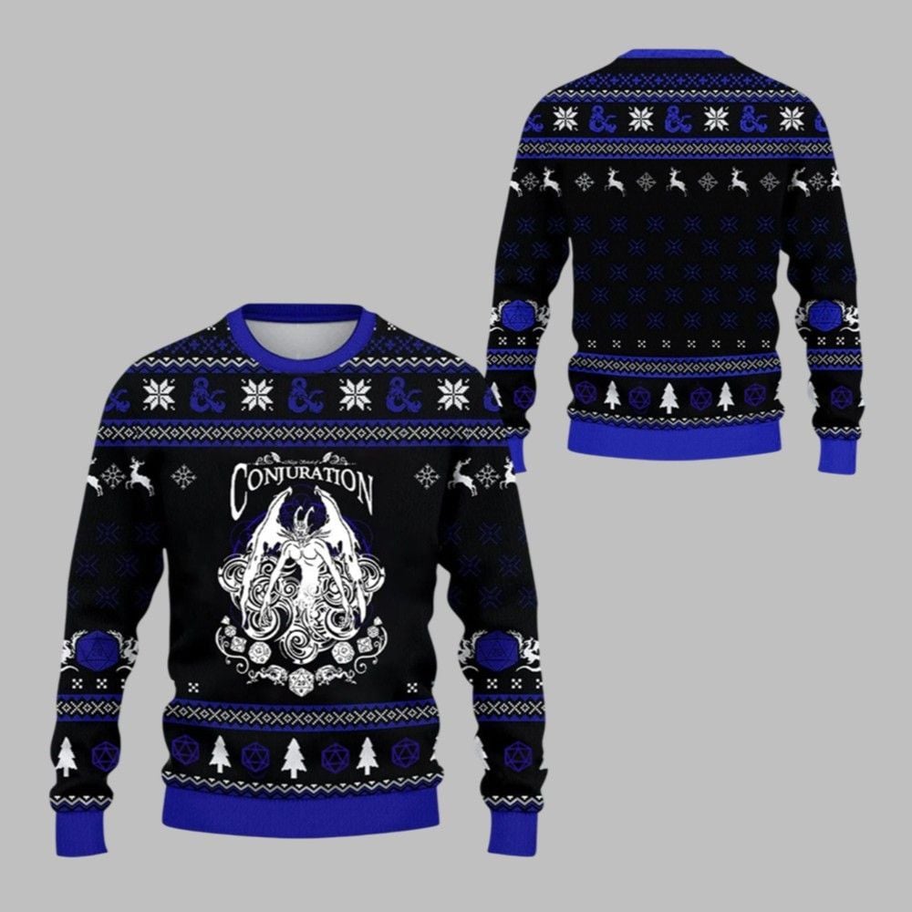 2026 Christmas DnD Conjuration Ugly Christmas Sweater - Moonbestprint