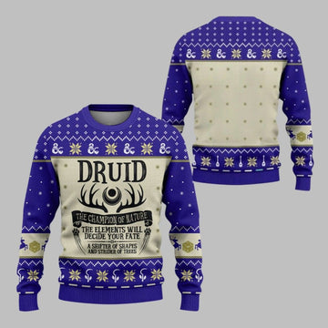 2026 Christmas DnD Druid The Champion Of Nature Ugly Sweater - Moonbestprint