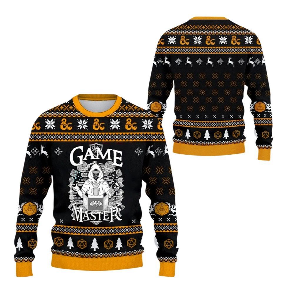 2026 Christmas DnD Game Master Ugly Christmas Sweater - Moonbestprint