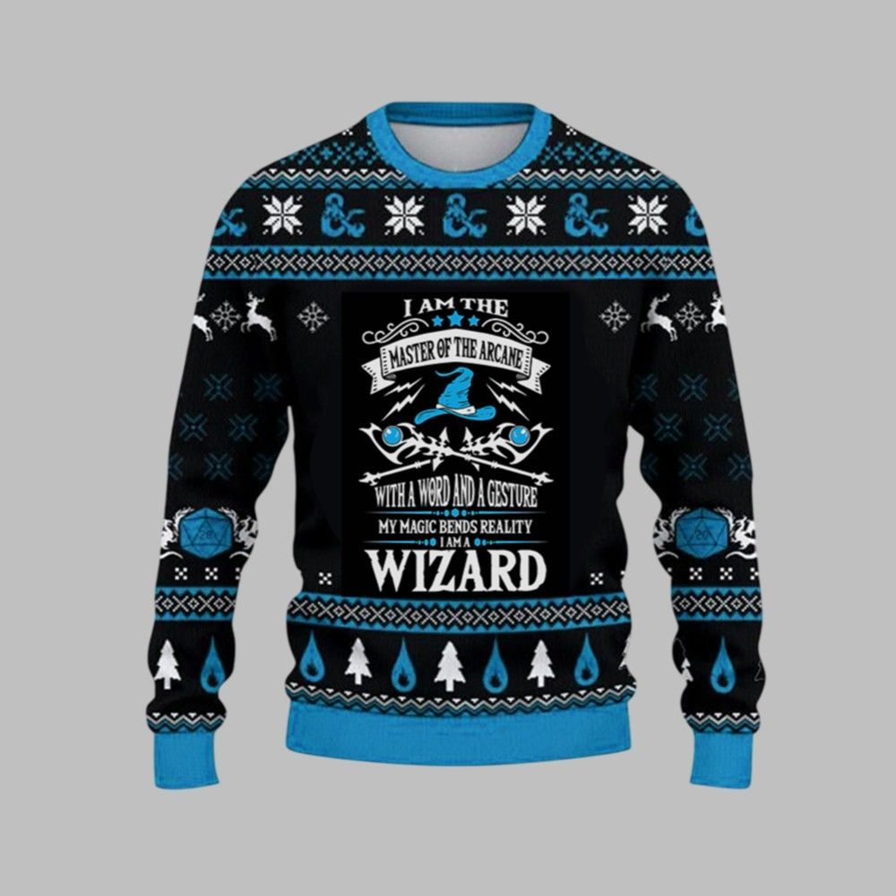 2026 Christmas DnD I Am The Master Of The Arcane Ugly Sweater - Moonbestprint