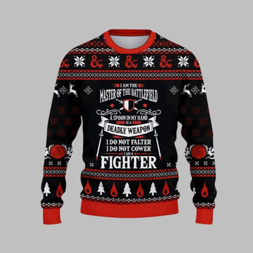 2026 Christmas DnD I am the Master of the Battlefield Ugly Sweater - Moonbestprint