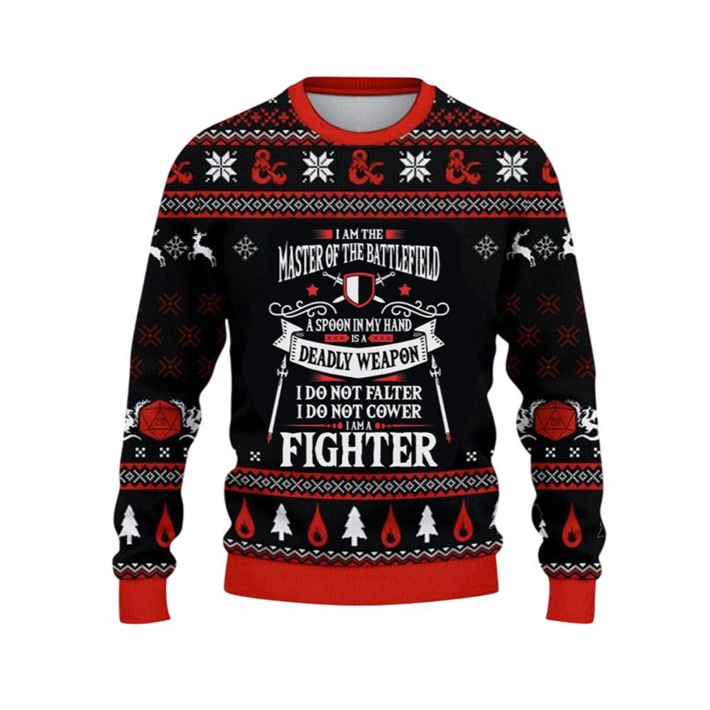 2026 Christmas DnD I am the Master of the Battlefield Ugly Sweater - Moonbestprint