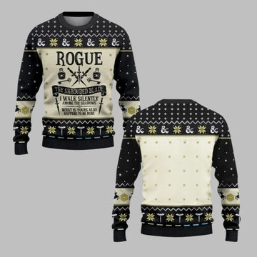 2026 Christmas Dnd Rogue The Shrouded Blade Ugly Sweater - Moonbestprint