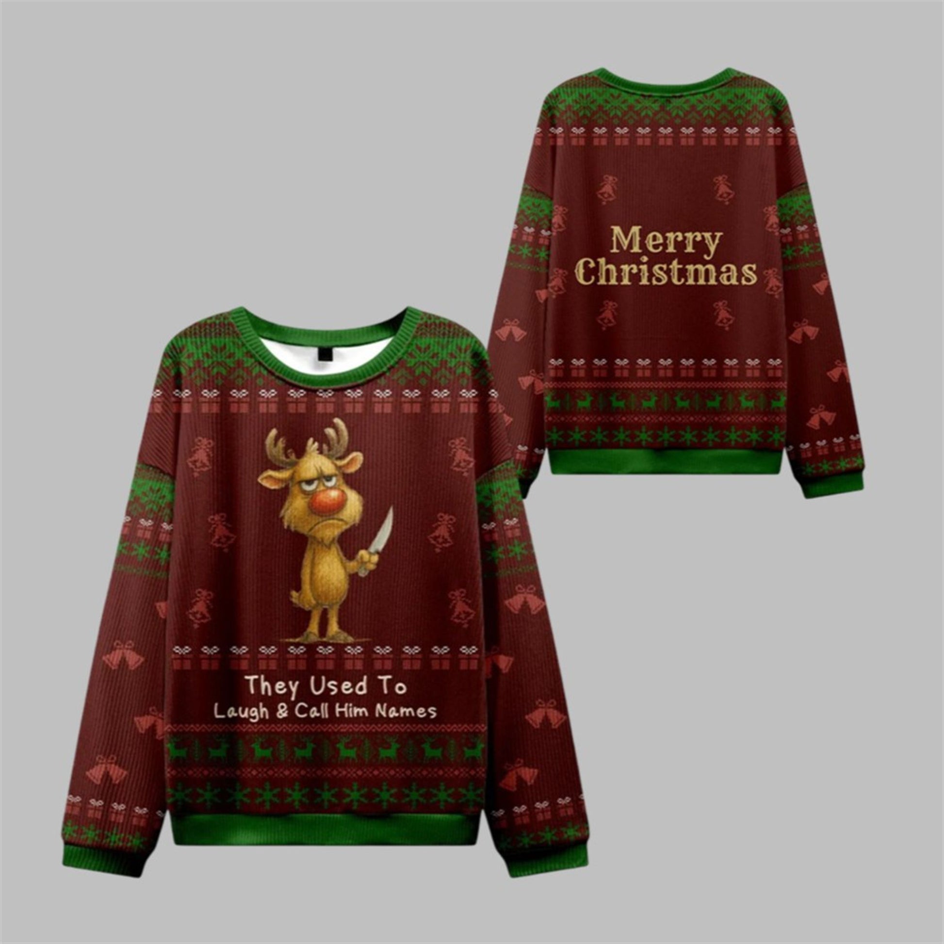 2026 Christmas Don't Mess with Rudolph Ugly Sweater - Moonbestprint