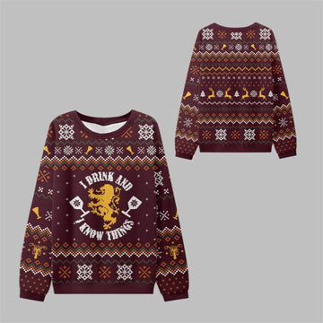 2026 Christmas Drink Know Things Ugly Sweater - Moonbestprint