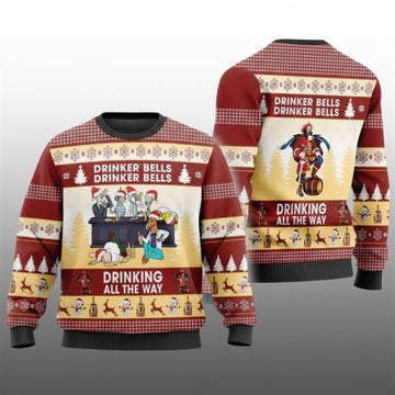 2026 Christmas Drinker Bells Captain Morgan Ugly Sweater - Moonbestprint