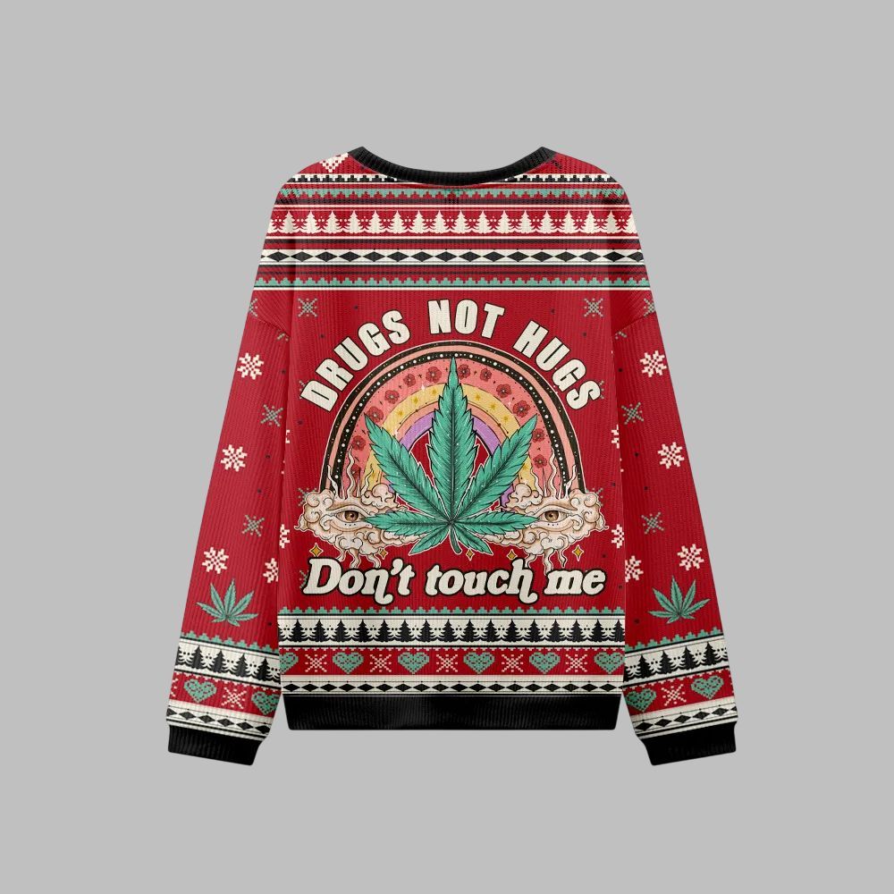 2026 Christmas Drugs Not Hugs Ugly Christmas Sweater - Moonbestprint