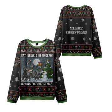 2025 Christmas Eat Drink Be Undead Ugly Sweater – Moonbestprint