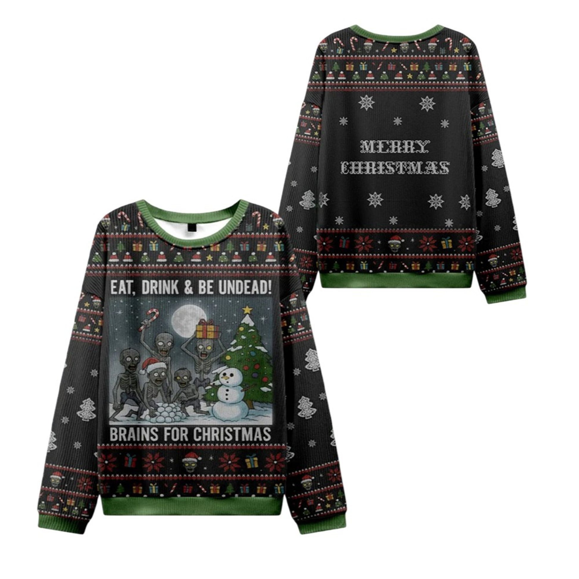 2026 Christmas Eat Drink Be Undead Ugly Sweater - Moonbestprint
