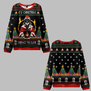 2026 Christmas Embrace the Flame Ugly Christmas Sweater - Moonbestprint