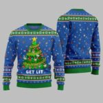 2025 Christmas Epic Chicken Ornament On Christmas Tree Ugly Christmas Sweater Blue – Moonbestprint