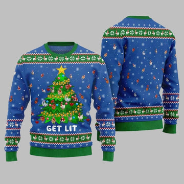 2026 Christmas Epic Chicken Ornament On Christmas Tree Ugly Christmas Sweater - Moonbestprint