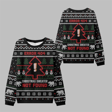 2026 Christmas Error 404 Not Found Ugly Sweater - Moonbestprint