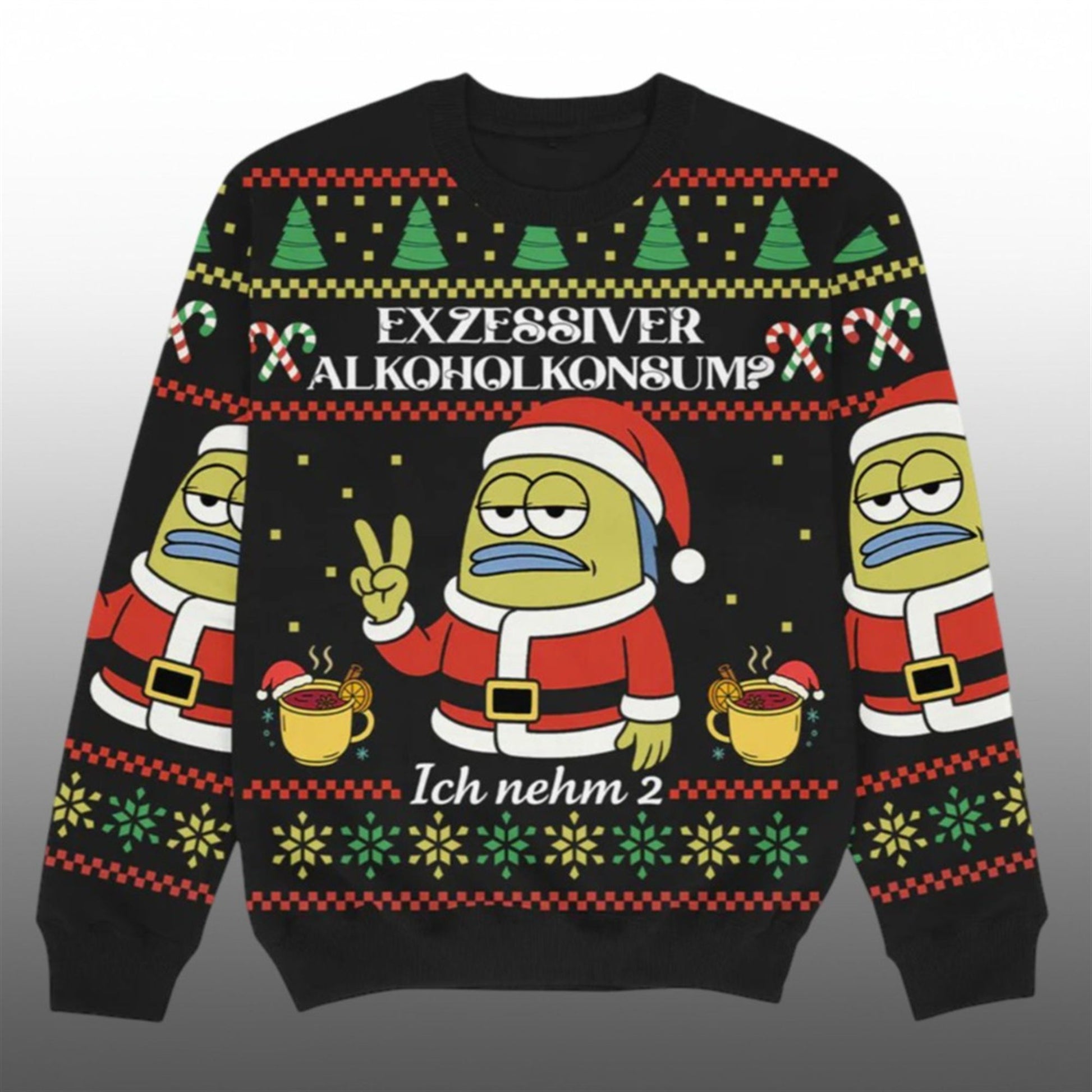2026 Christmas Exzesiver Alkoholkonsum Ugly Sweater - Moonbestprint