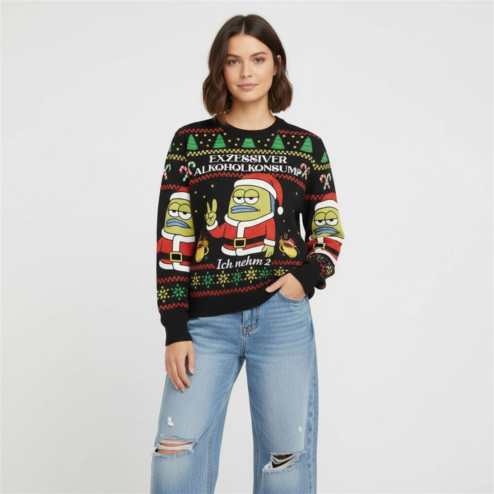 2026 Christmas Exzesiver Alkoholkonsum Ugly Sweater - Moonbestprint