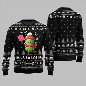 2026 Christmas Fa La Lob Pickleball Ugly Sweater - Moonbestprint