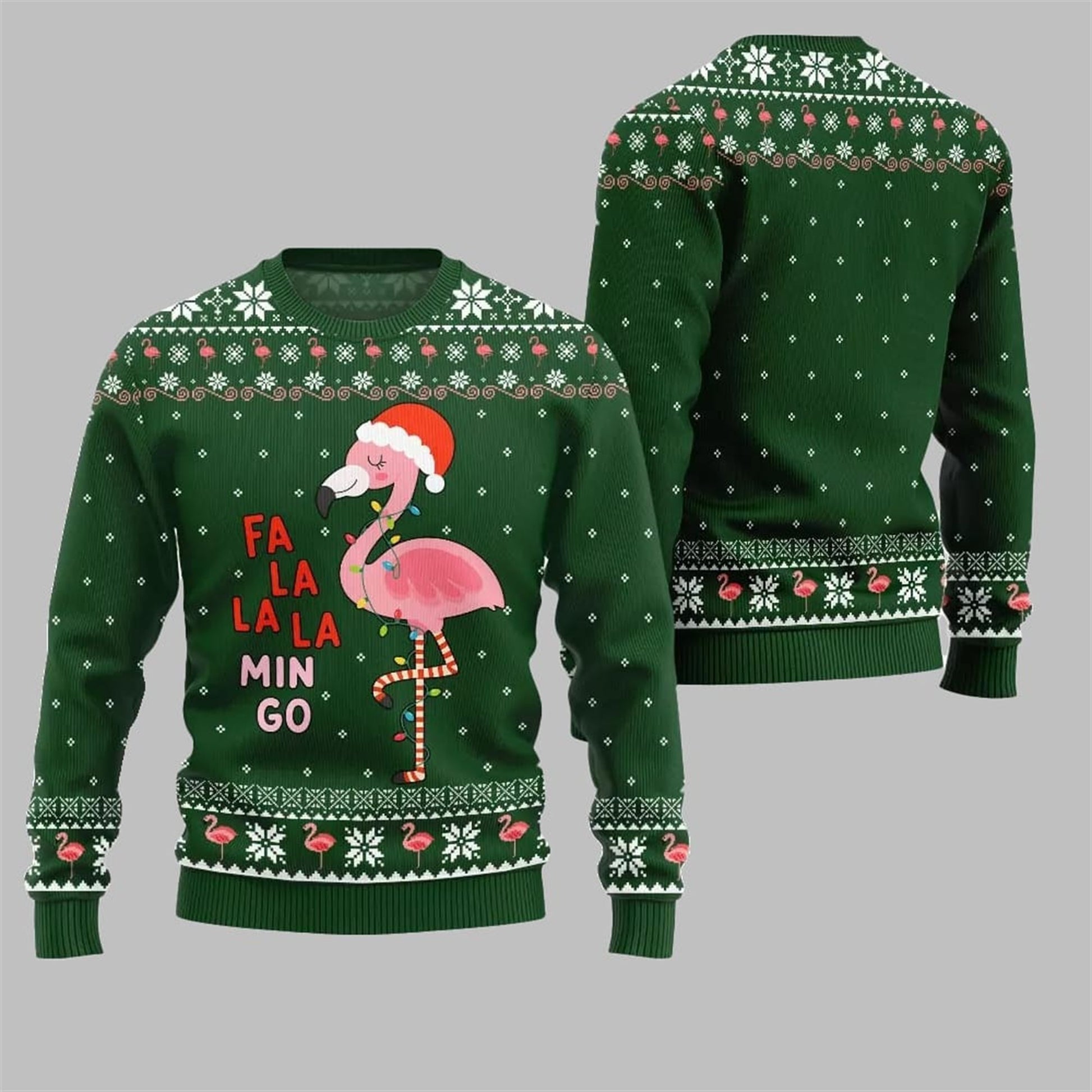 2026 Christmas Fala Mingo Flamingo Sweater - Moonbestprint