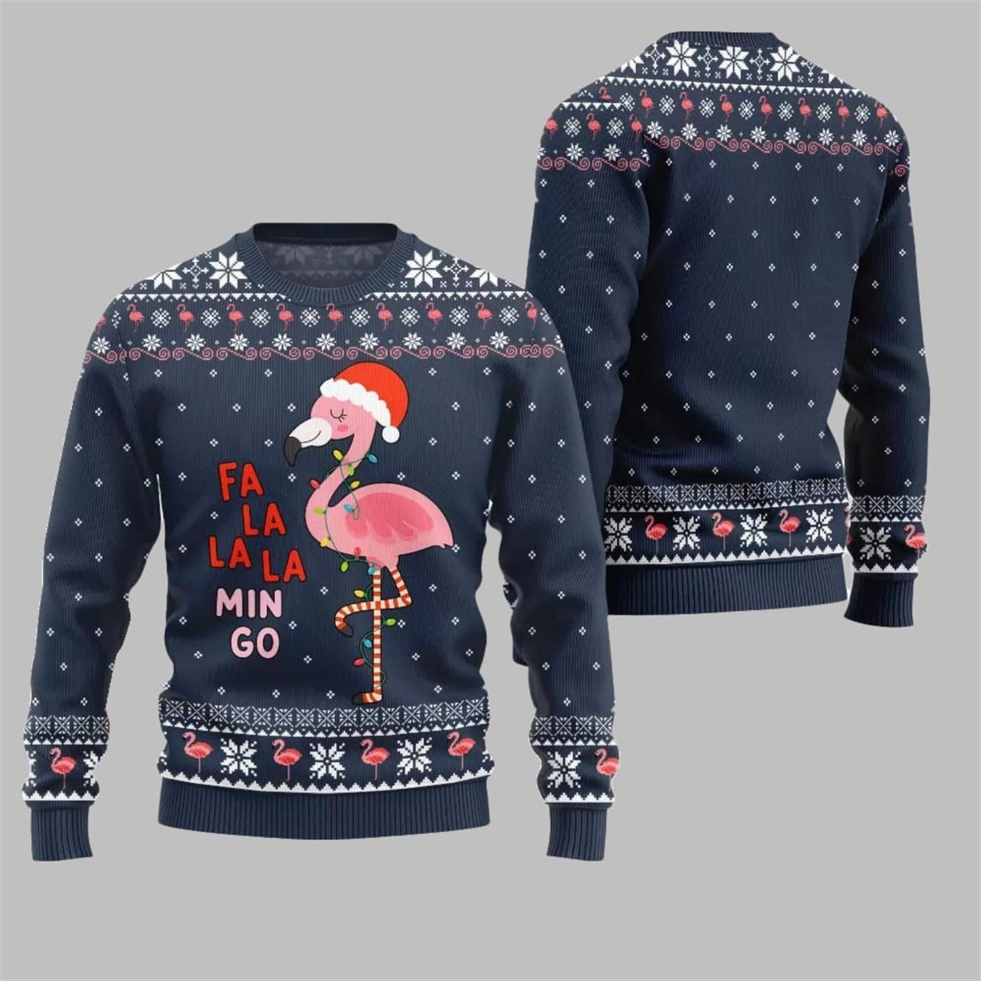 2026 Christmas Fala Mingo Flamingo Sweater - Moonbestprint