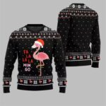 2025 Christmas Fala Mingo Flamingo Sweater Black – Moonbestprint