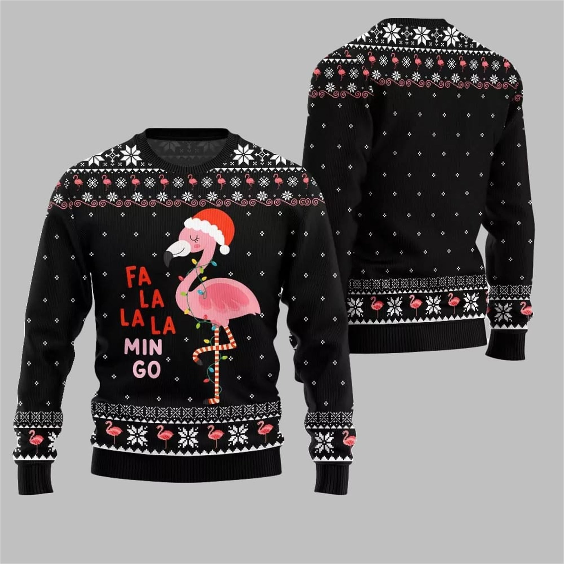 2026 Christmas Fala Mingo Flamingo Sweater - Moonbestprint